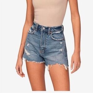 27. Abercrombie & Fitch High Rise Cut Off Denim Shorts